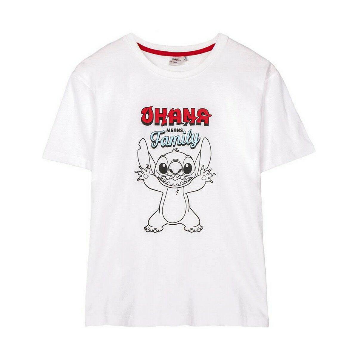 Kortærmet T-shirt til Kvinder Stitch Hvid L