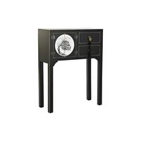 Konsol Hvid Sort Gylden Metal Gran Træ MDF 63 x 28 x 83 cm