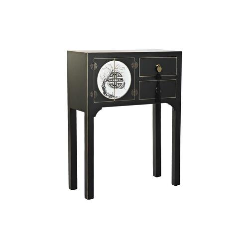 Konsol Hvid Sort Gylden Metal Gran Træ MDF 63 x 28 x 83 cm