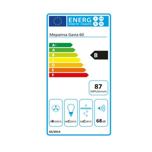 Konventions-emhætte Mepamsa 3200528013 60 cm 740 m3/h 53 dB 250W Stål B