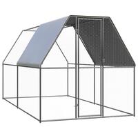 Udendørs hønsegård 2x4x2 m galvaniseret stål
