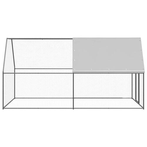 Udendørs hønsegård 2x4x2 m galvaniseret stål