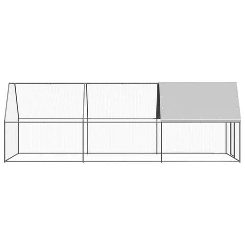 Udendørs hønsegård 2x6x2 m galvaniseret stål