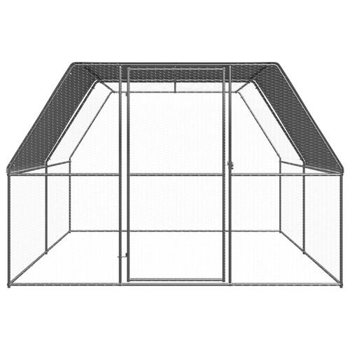 Udendørs hønsegård 3x4x2 m galvaniseret stål
