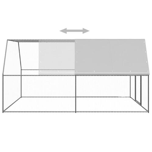Udendørs hønsegård 3x4x2 m galvaniseret stål