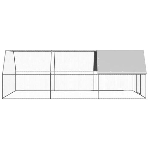 Udendørs hønsegård 3x6x2 m galvaniseret stål
