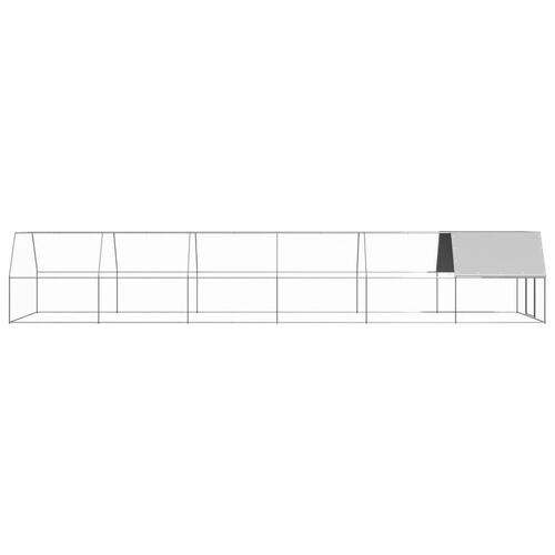 Udendørs hønsegård 3x12x2 m galvaniseret stål