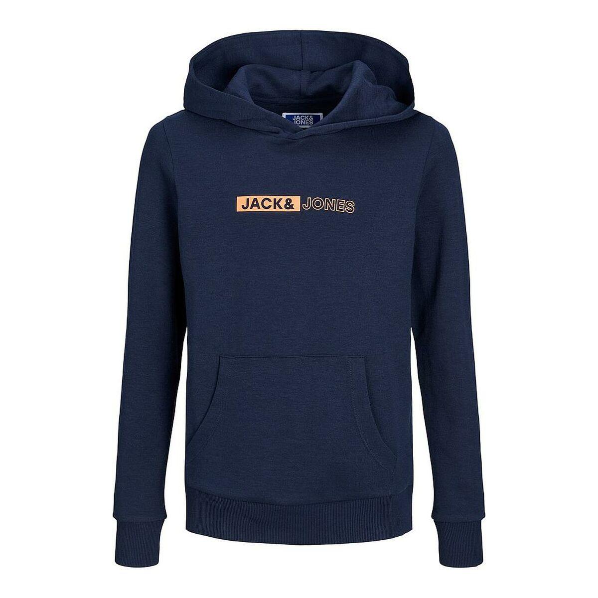 Sweatshirt til Børn Jack & Jones JJNEO HOOD JNR 12225210 Marineblå 10 år