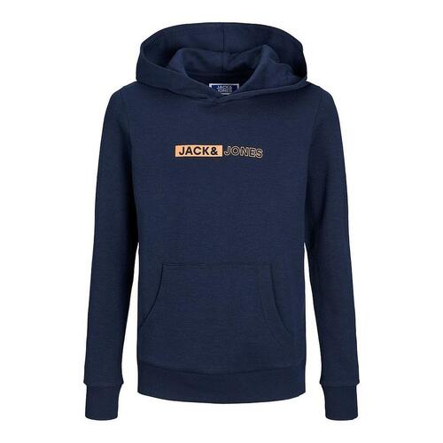 Sweatshirt til Børn Jack & Jones JJNEO HOOD JNR 12225210 Marineblå 8 år
