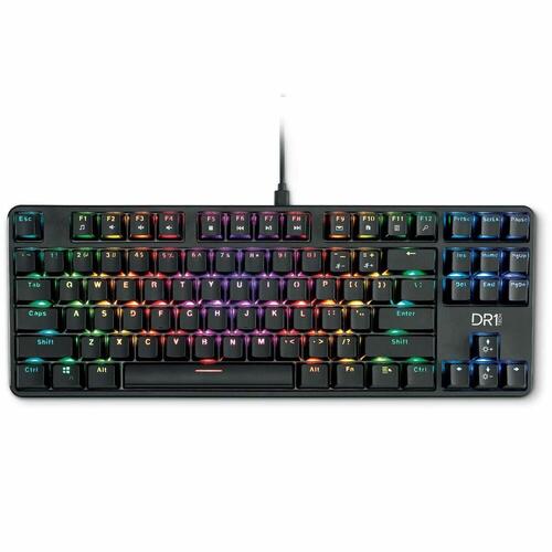 Gaming-tastatur DR1TECH DR10031 Sort RGB QWERTY (OUTLET A)