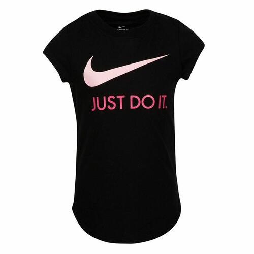 Børne Kortærmet T-shirt Nike Swoosh JDI Sort 5 år