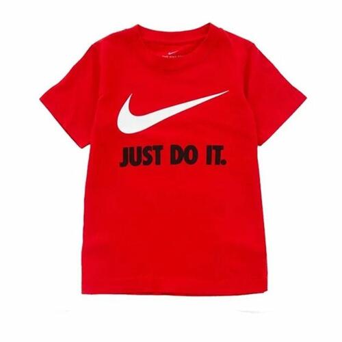 Børne Kortærmet T-shirt Nike Swoosh Rød 3 år