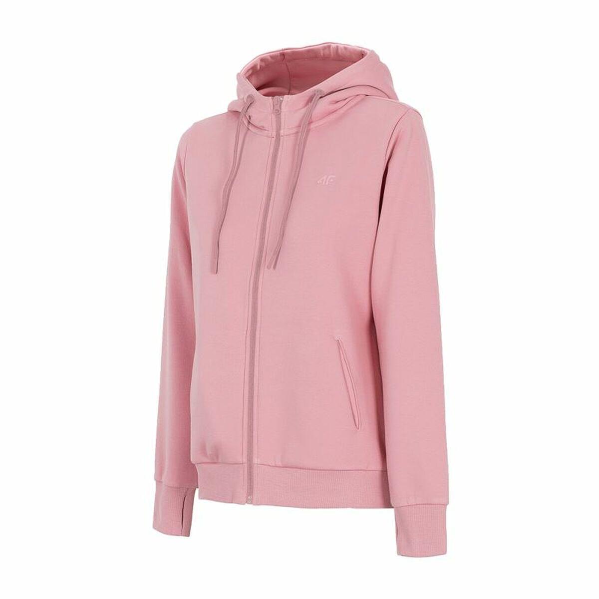 Hættetrøje til Kvinde 4F Zip Up Pink L