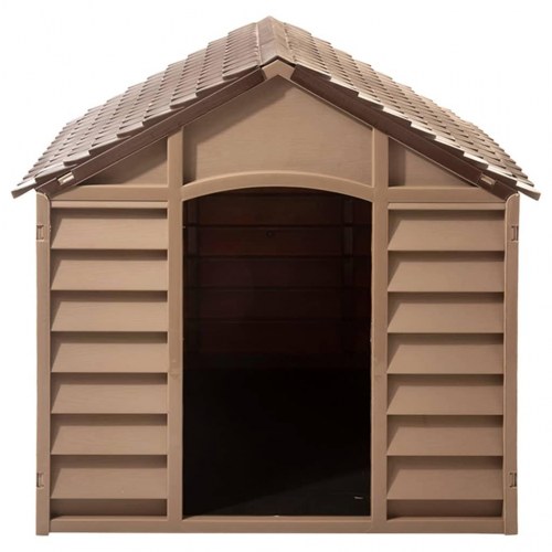 Hundehus 86×84×82 cm i polypropylen - brun