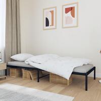 Sengeramme 80x200 cm metal sort