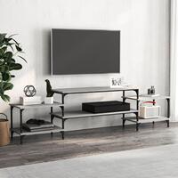 Tv-bord 197x35x55 cm konstrueret træ grå sonoma-eg