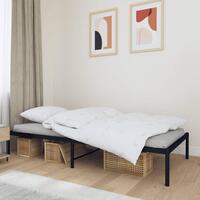 Sengeramme 90x190 cm metal sort