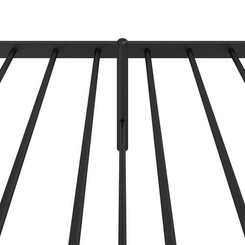 Sengeramme med sengegavl 80x200 cm metal sort