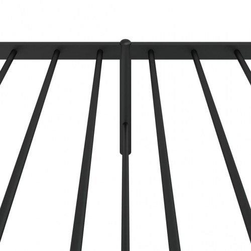 Sengeramme med sengegavl 90 x 190 cm - metal, sort