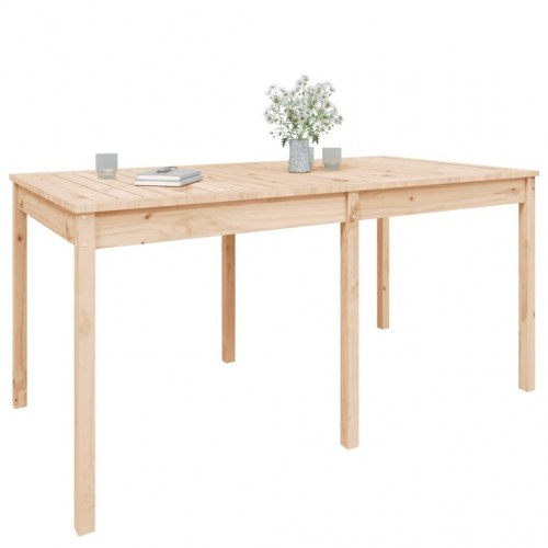 Havebord i massivt fyrretræ - 159,5 × 82,5 × 76 cm