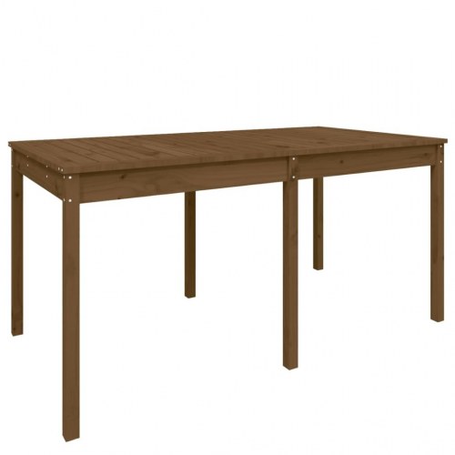 Havebord i massivt fyrretræ - 159,5 × 82,5 × 76 cm, gyldenbrun