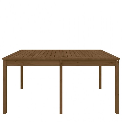 Havebord i massivt fyrretræ - 159,5 × 82,5 × 76 cm, gyldenbrun