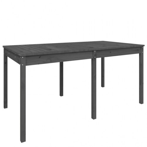 Havebord i massivt fyrretræ - 159,5 × 82,5 × 76 cm, grå