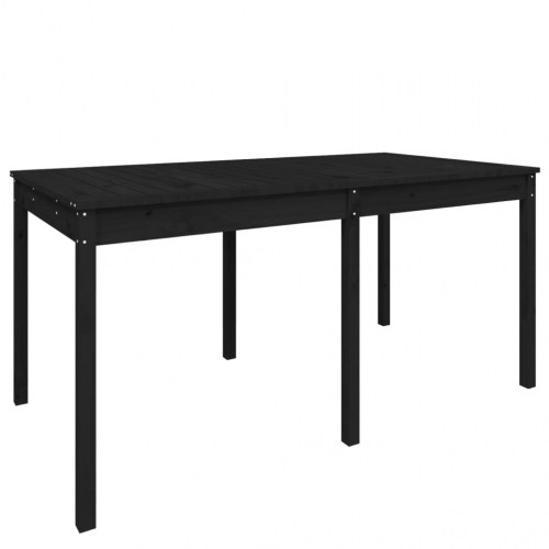 Havebord 159,5x82,5x76 cm massivt fyrretræ sort