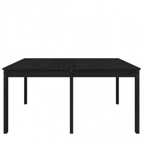 Havebord 159,5x82,5x76 cm massivt fyrretræ sort