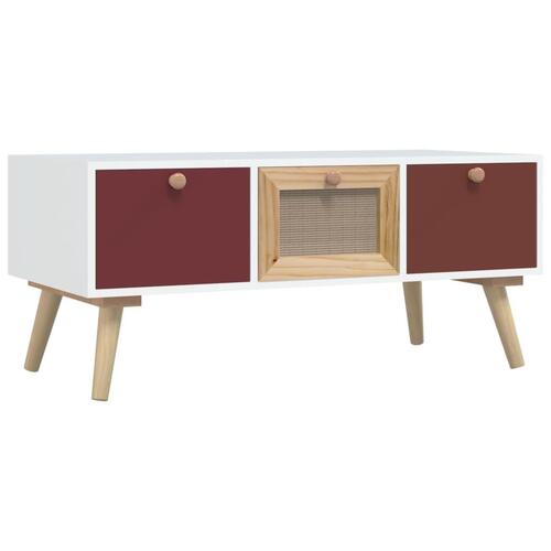 Sofabord med skuffer 80x40x35,5 cm konstrueret træ