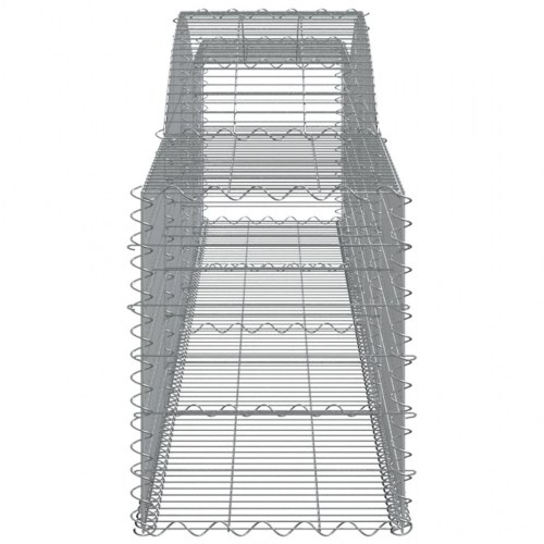 Buede gabionkurve - 2 stk. 400×50×60/80 cm i galvaniseret jern