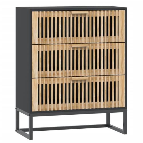 Skænk 60x30x75 cm konstrueret træ sort