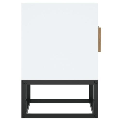 Tv-bord 105x30x45 cm konstrueret træ og jern hvid