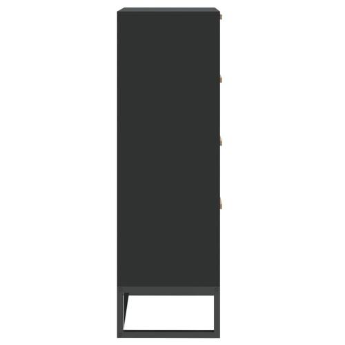 Kommode 40x30x95 cm konstrueret træ sort