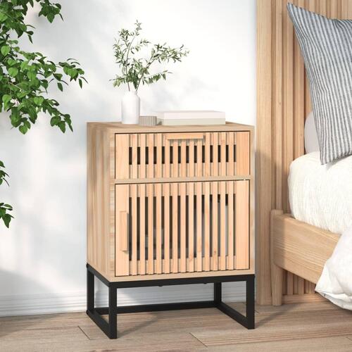 Sengeborde 2 stk. 40x30x55,5 cm konstrueret træ og jern