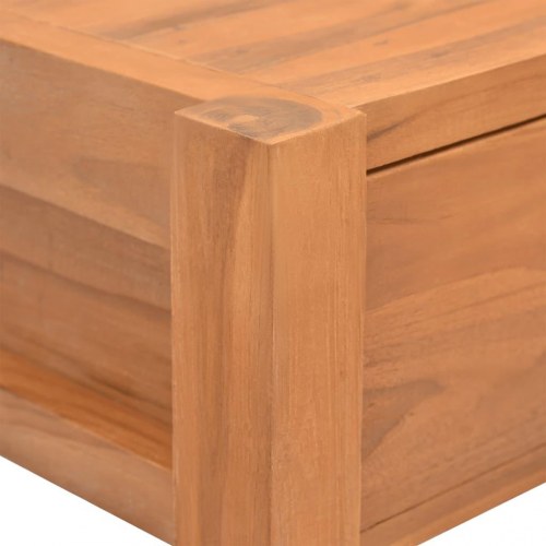 Skrivebord med skuffer 120x40x75 cm massivt teaktræ