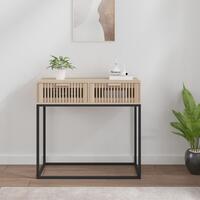 Konsolbord 80x30x75 cm konstrueret træ og jern