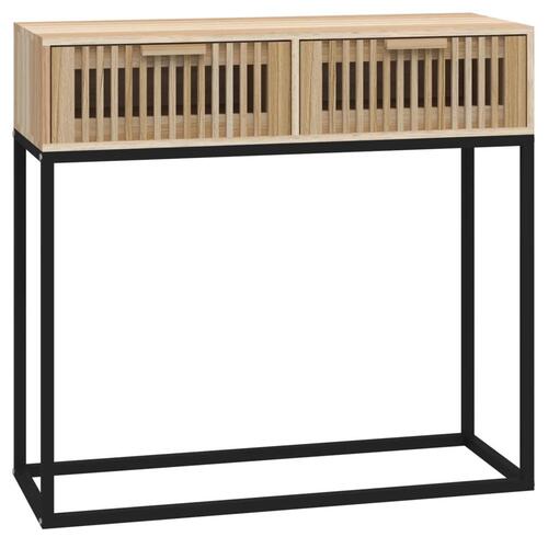 Konsolbord 80x30x75 cm konstrueret træ og jern