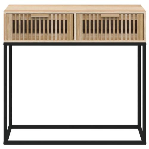 Konsolbord 80x30x75 cm konstrueret træ og jern