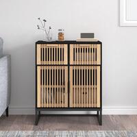 Skænk 60x30x75 cm konstrueret træ sort