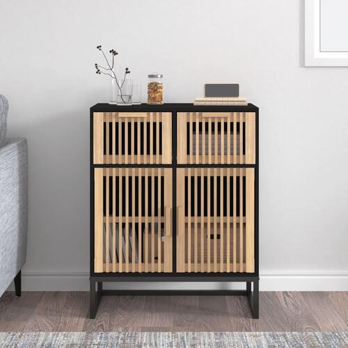 Skænk 60x30x75 cm konstrueret træ sort