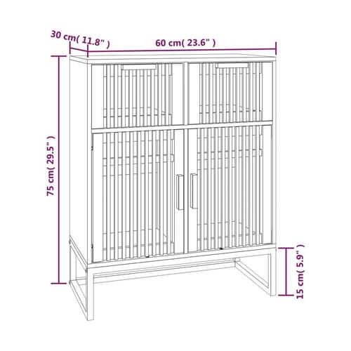 Skænk 60x30x75 cm konstrueret træ hvid