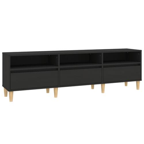 Tv-bord 150x30x44,5 cm konstrueret træ sort