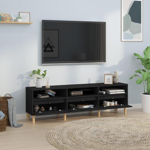 Tv-bord 150x30x44,5 cm konstrueret træ sort