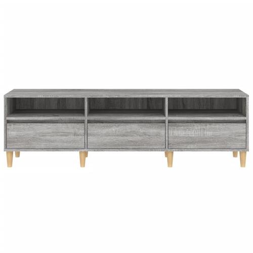 Tv-bord 150x30x44,5 cm konstrueret træ grå sonoma-eg