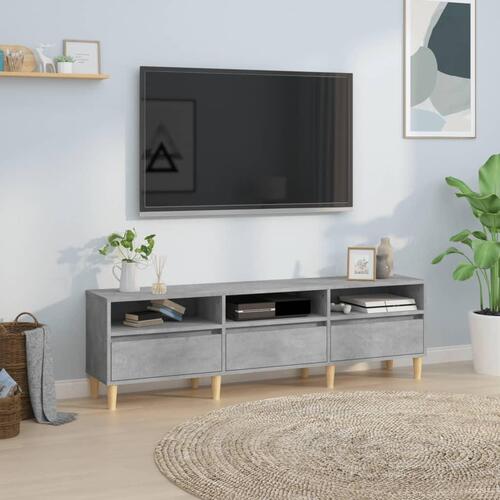 Tv-bord 150x30x44,5 cm konstrueret træ betongrå