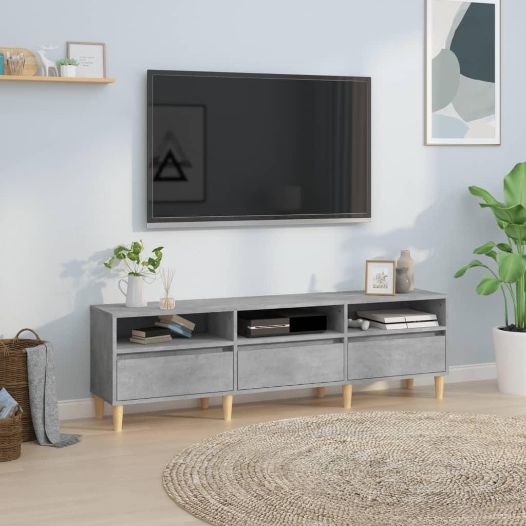 Tv-bord 150x30x44,5 cm konstrueret træ betongrå
