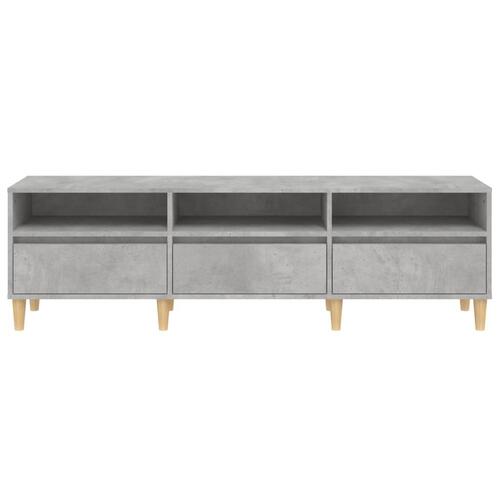 Tv-bord 150x30x44,5 cm konstrueret træ betongrå