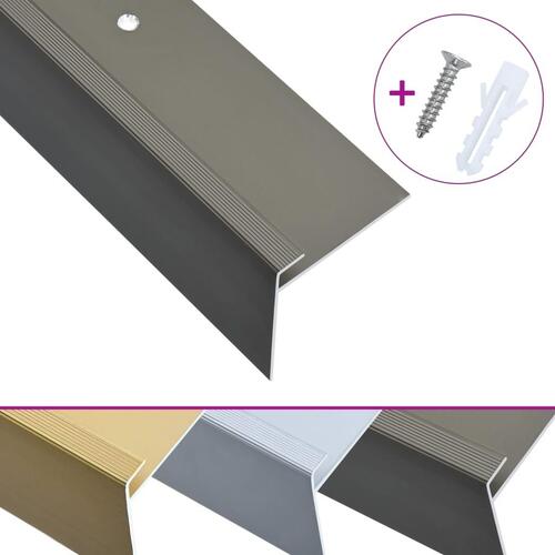 15 stk. trappelister F-facon 100 cm aluminium brun