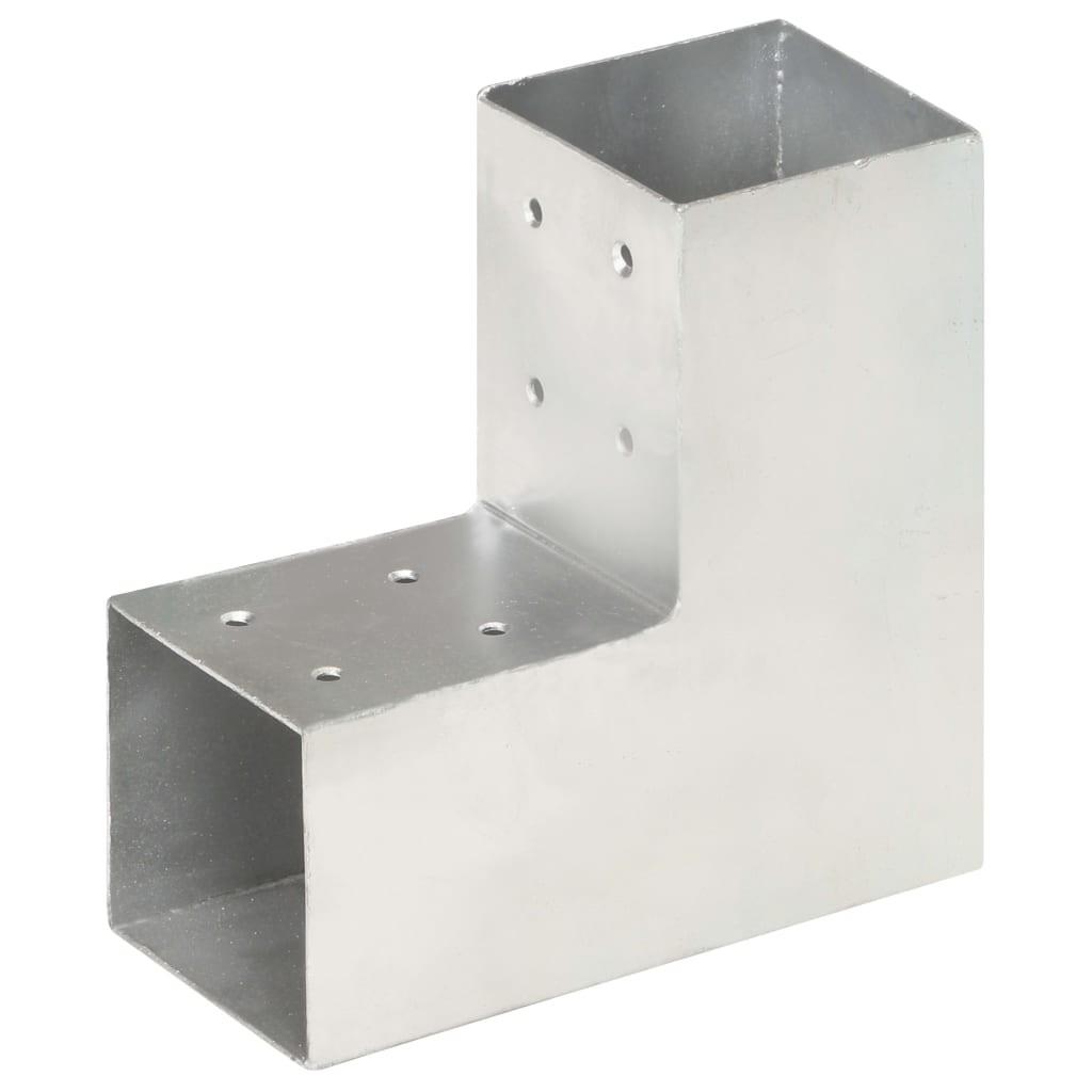 Stolpebeslag L-form 81x81 mm galvaniseret metal